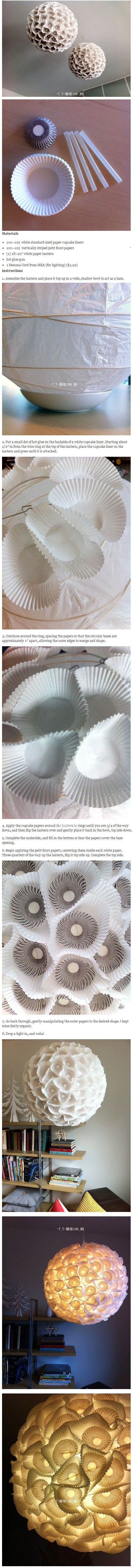 Cupcake Wrapper Ceiling Light