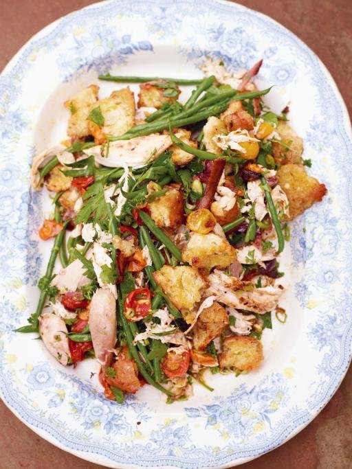 Grilled Chicken Salad and a Baked Potato