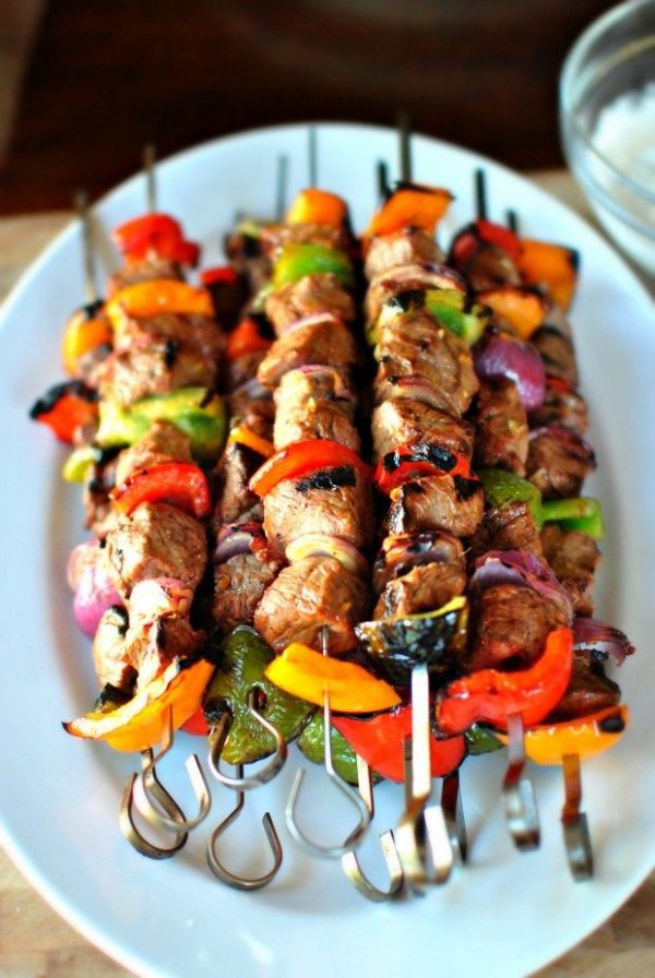 Grilled Marinated Steak Kebabs