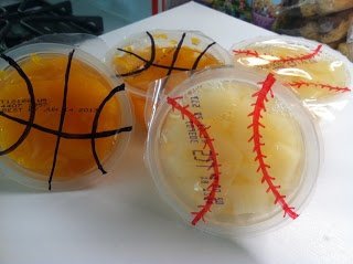 Sport Themed Fruit Cups