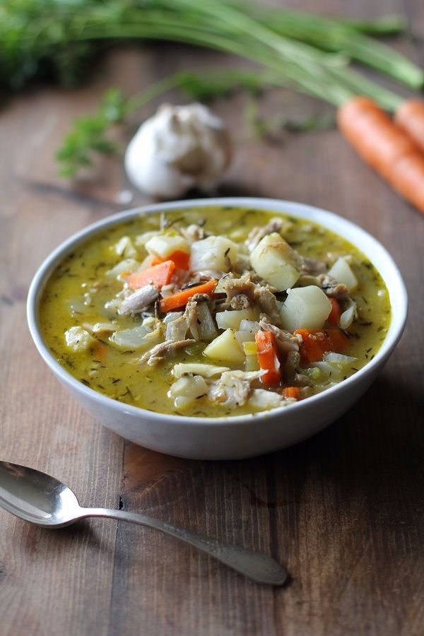 Turkey Soup with Root Vegetables