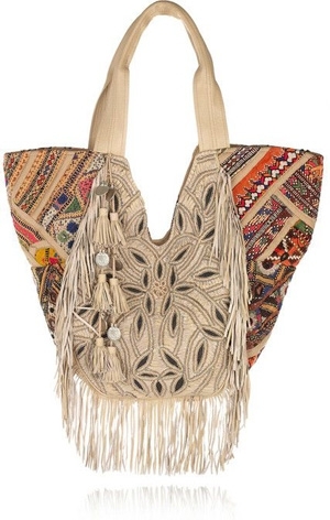 Antik Batik Aden Embroidered Cotton Tote