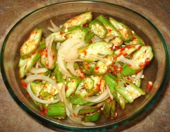 Okra and Onions