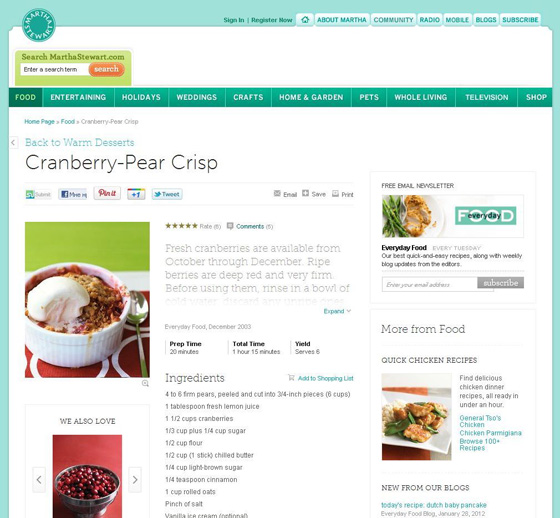 Cranberry-Pear Crisp