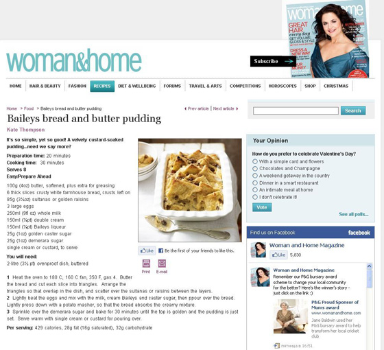Baileys Bread and Butter Pudding
