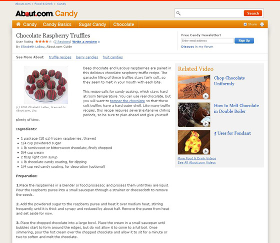 Chocolate Raspberry Truffles