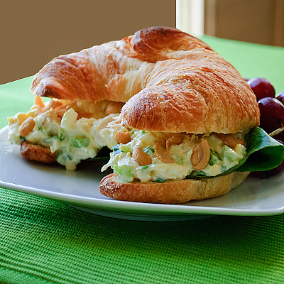 Chicken Pesto Croissant Sandwich