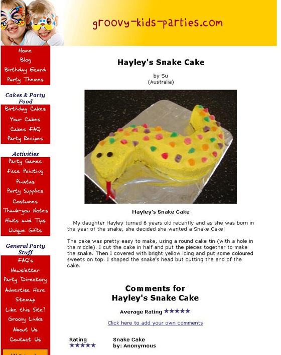 Snake Cake