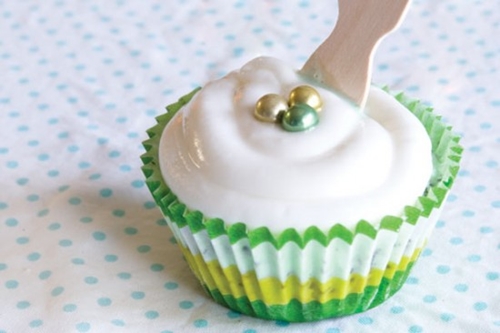 Green Ice Cream Cupcakes