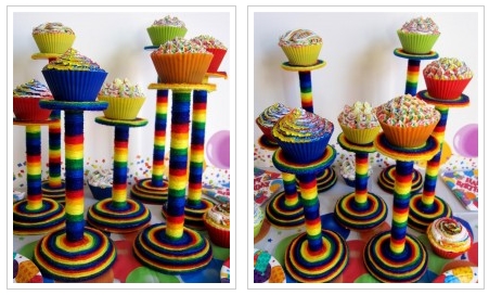 Colorful Cupcake Stands