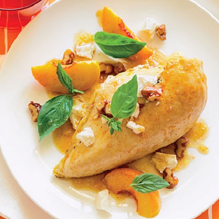 Peach and Walnut Chicken Summer Recipe...