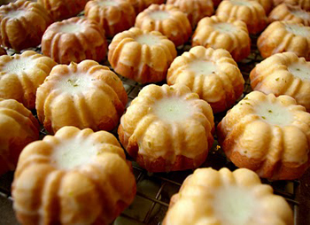 Lime Glazed Mini Bundt Cakes