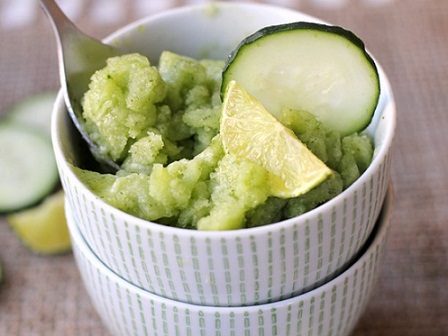 Cucumber-Lime Granita Recipe...