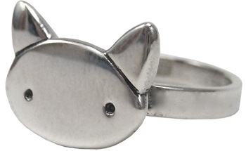 Silver Kitty Ring