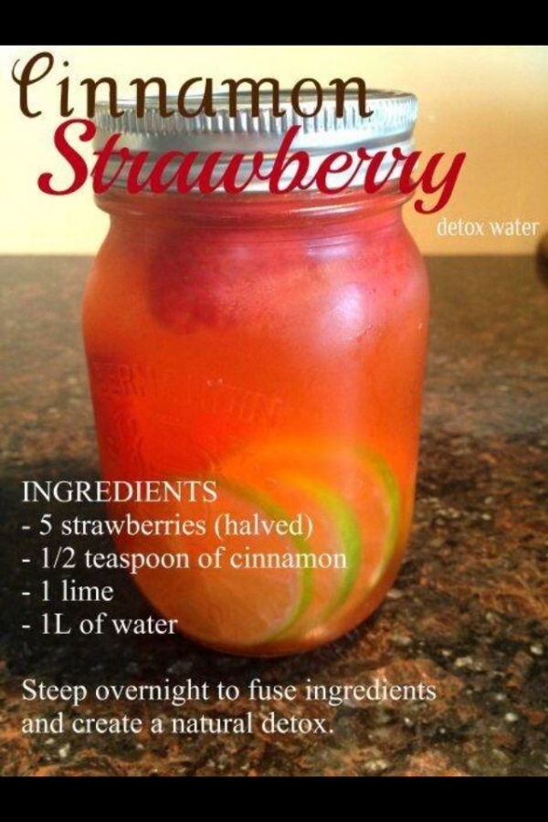 Cinnamon Strawberry Detox Water