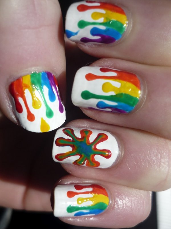 Amazing Rainbow Paint Drips