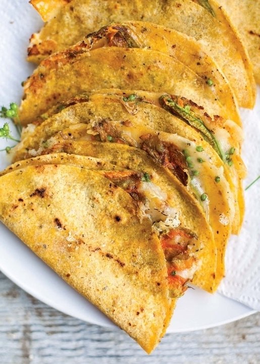 Quesadillas with Squash Blossom Filling