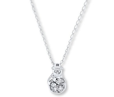 Snowman Diamond Pendant