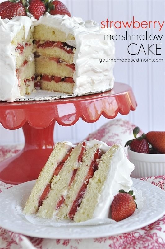 Strawberry Marshmallow Cake