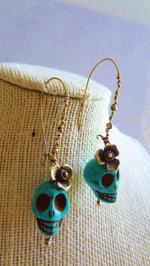 Antiqued Brass Earrings