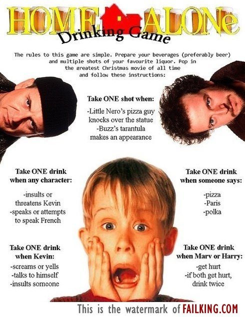 Home Alone Drinking Game