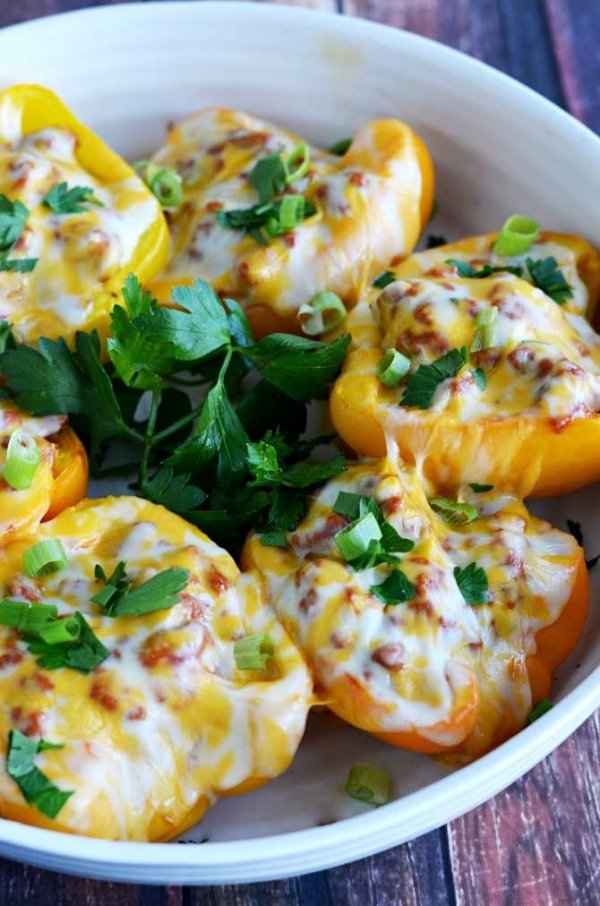 Sloppy Joe Stuffed Peppers