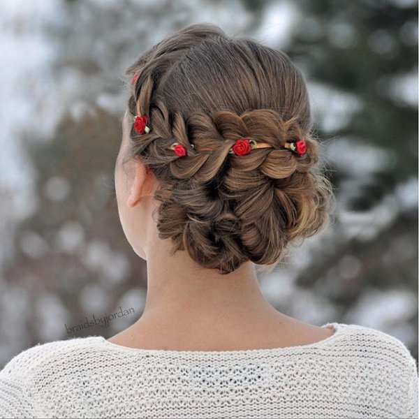 hair, hairstyle, ringlet, long hair, chignon,