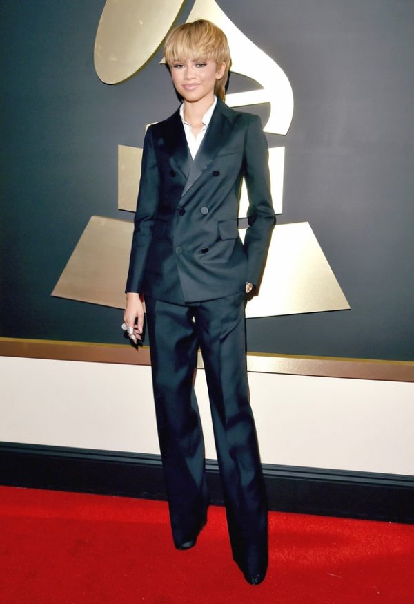 Zendaya in a Double-breasted Suit by DSquared Inspired by David Bowie