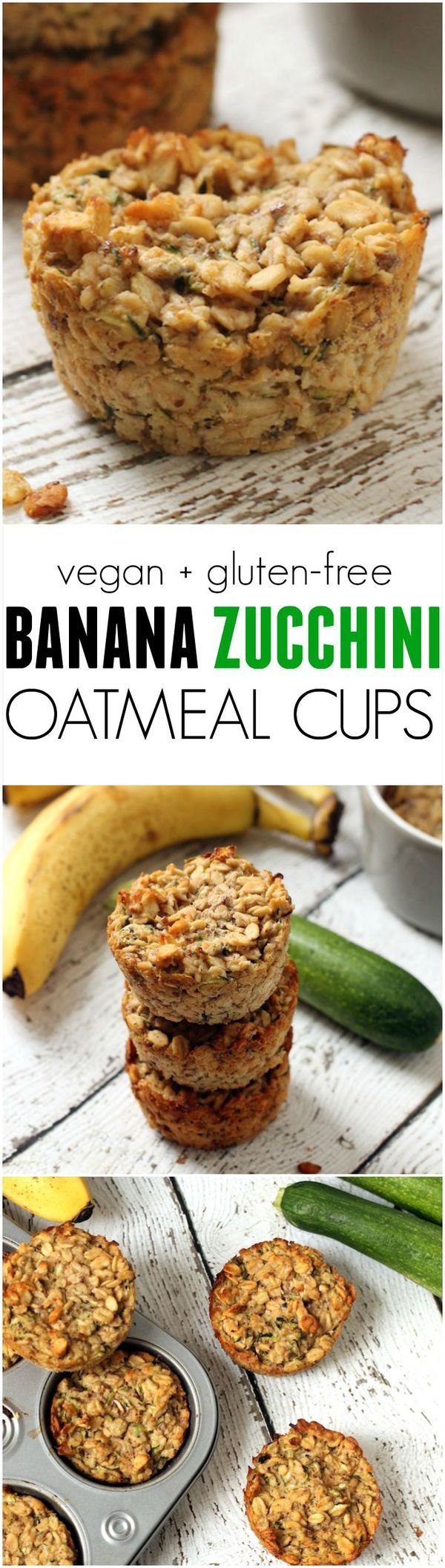 Banana Zucchini Oatmeal Cups