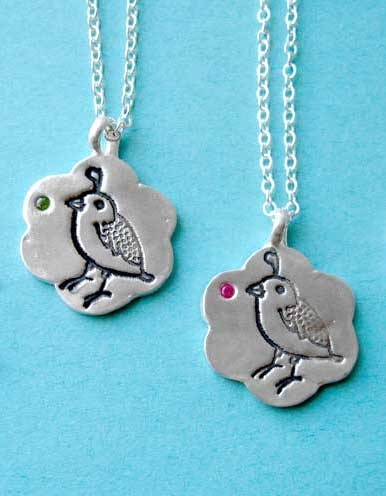 Susie Ghahremani Silver Quail Necklace