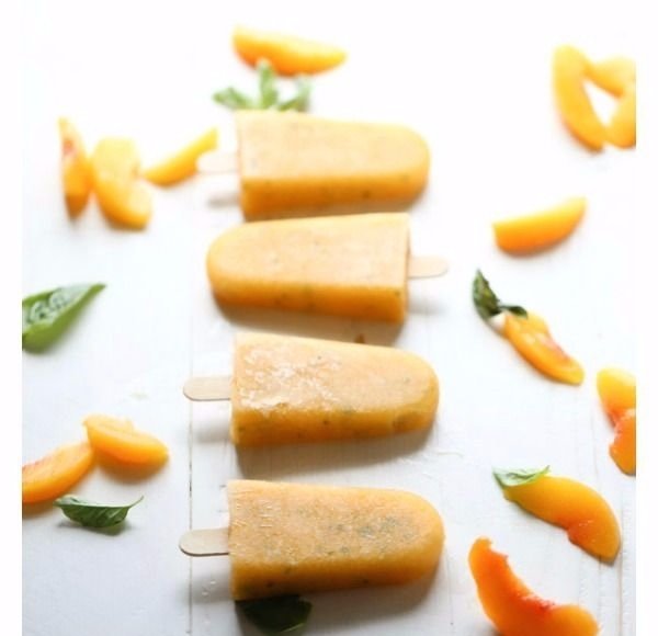 Peach and Basil Margarita on a Stick