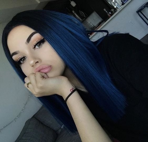 girls with blue hair