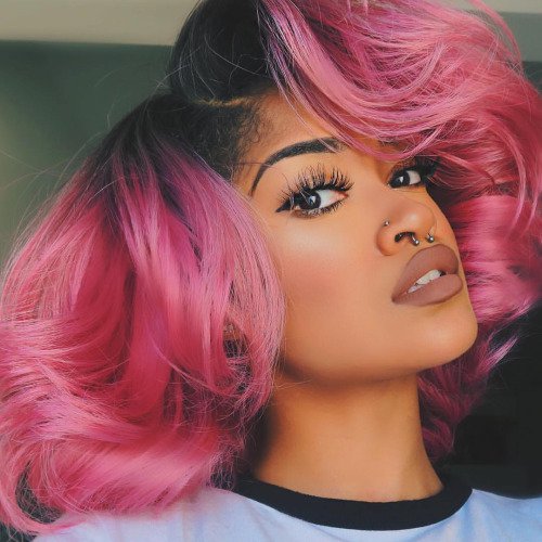 hair, human hair color, color, pink, face,