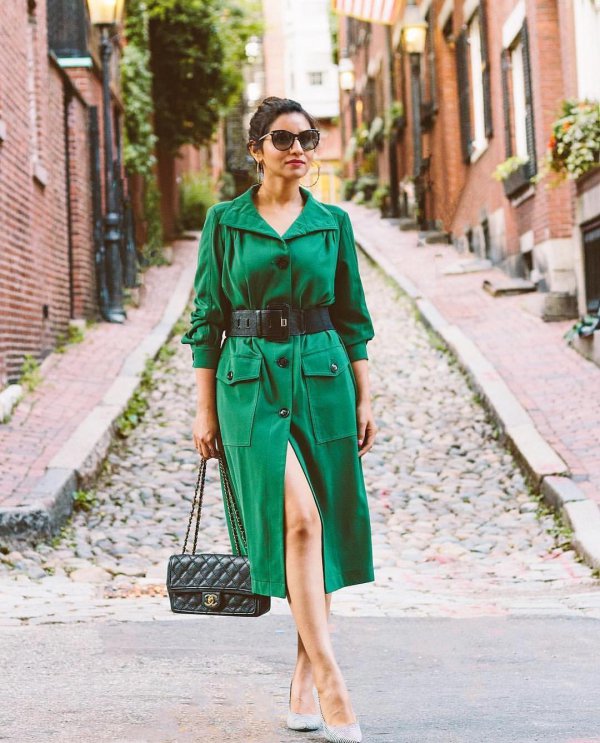 clothing, green, coat, fashion model, trench coat,