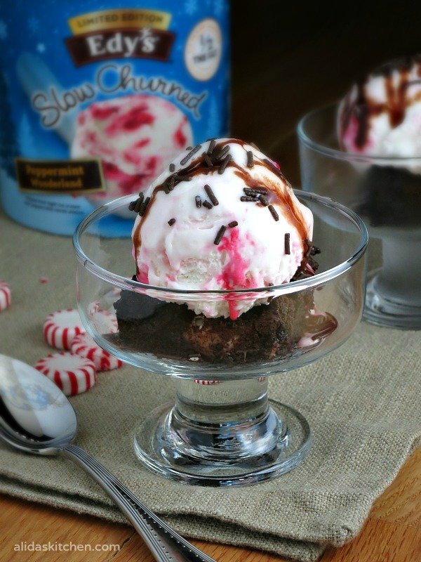 Peppermint Brownie Sundae