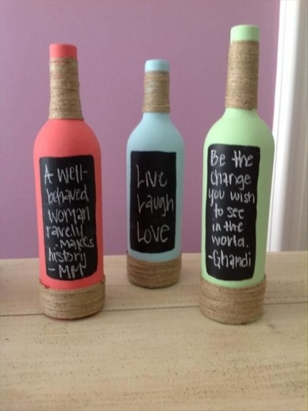 Chalkboard Wine Bottles