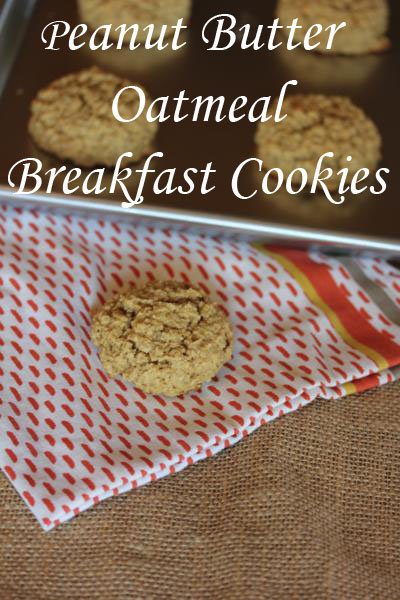 Peanut Butter Oatmeal Breakfast Cookies