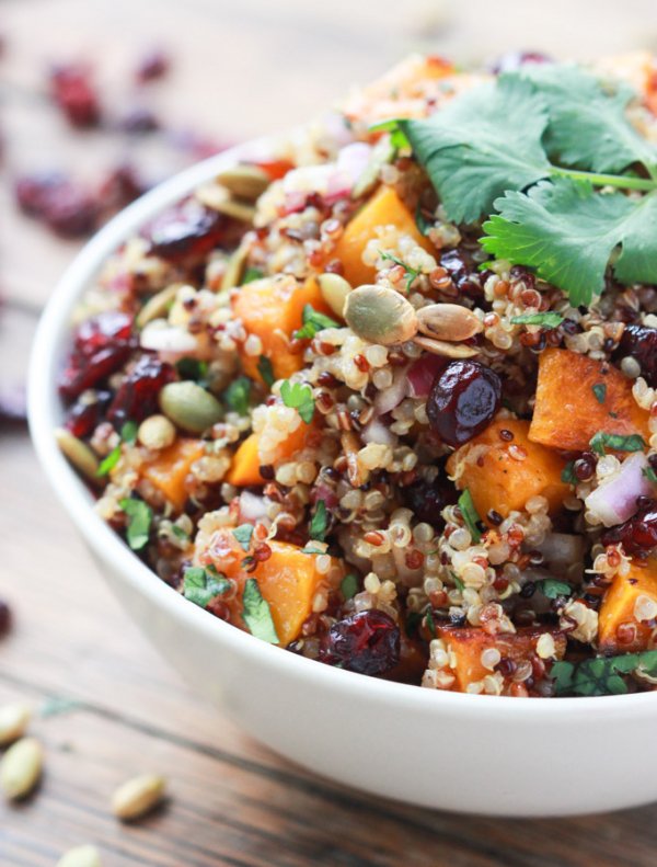 Butternut Squash and Cranberry Quinoa Salad