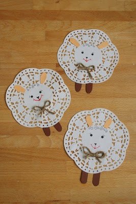 Get Your Kids to Make Doily Sheep