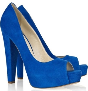 Brian Atwood ‘Felini’ Suede Peep-Toe Pumps