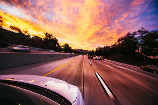 car, sky, road, highway, infrastructure,