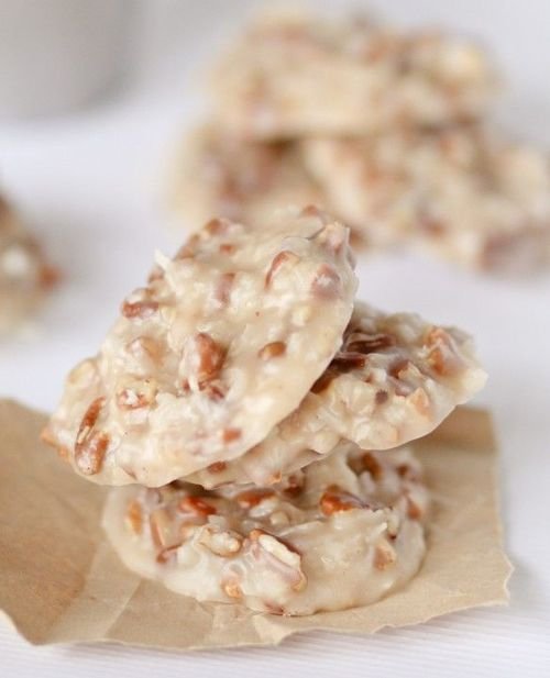 Coconut Pecan Praline No Bake Cookies