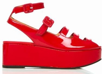 Opening Ceremony Par Robert Clergerie Goud Patent Strap Sandal