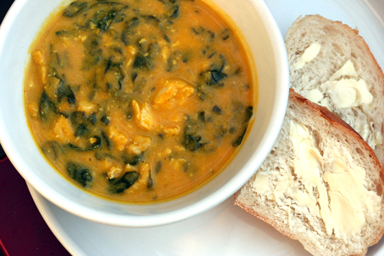 Curried Squash and Chicken Soup