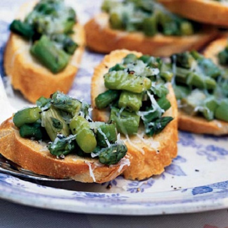 Truffled Asparagus Crostini Recipe...