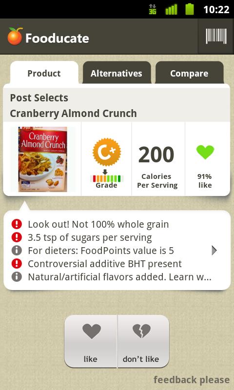 Fooducate Nutrition Scanner