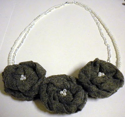 Felt Flower Necklace