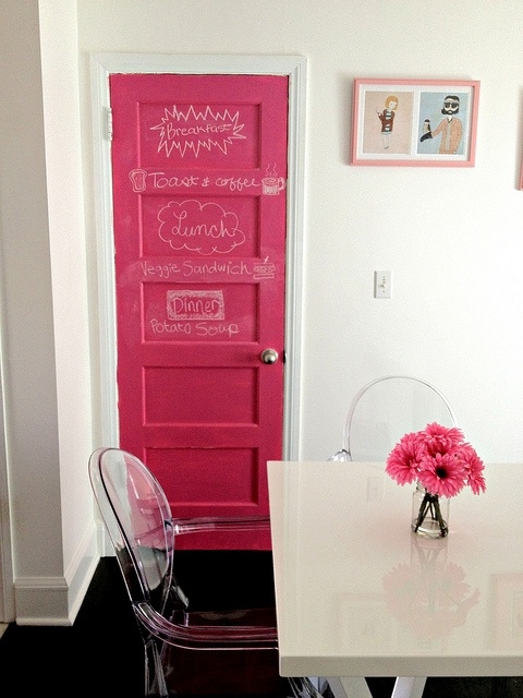 Pink Message Door