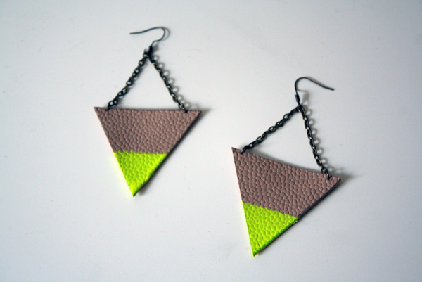 Neon Geometric Earrings