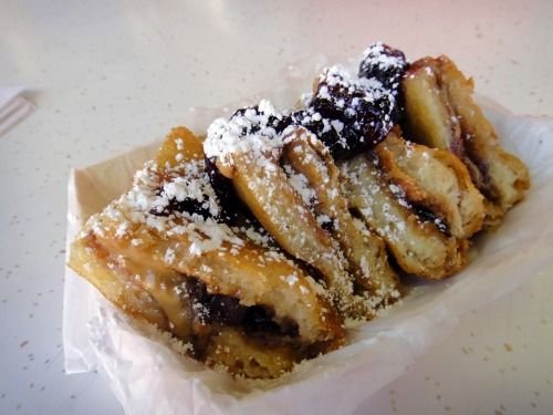 Deep Fried Peanut Butter and Jelly Sandwiches